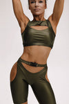 HELEN - Lara Croft Bike Shorts - Olive