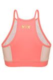 CREATURES OF XIX I S I S Goddess Halter Top - Peach with Sand Mesh