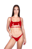 NAUGHTY THOUGHTS Sinner Vinyl Thong - Red