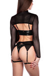 Naughty Thoughts - XXX Rated See Through Garter BLACK