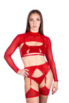 Naughty Thoughts - XXX Rated See Through Shrug Red